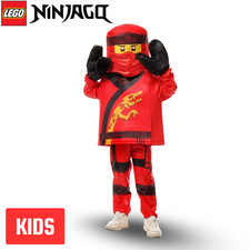 Kai LEGO Ninjago Kids Red Ninja Costume   Dress Up  Cosplay Christmas Gift