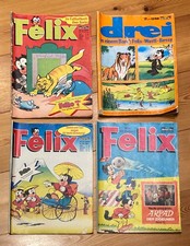 Konvolut alter FELIX-Comics (4 Stk), BASTEI-Verlag, frühe 1970er-Jahre