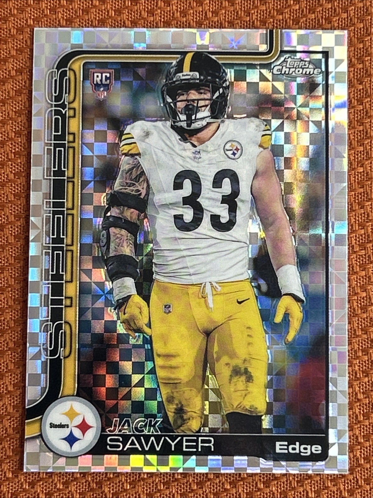 2025 Topps Chrome - Rookies Jack Sawyer #357 X-Fractor (RC)