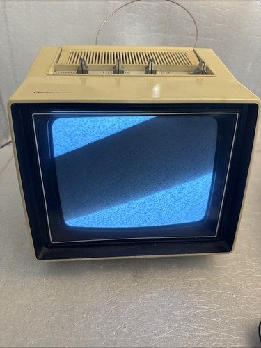 Vintage 1970's JC Penney 10” Solid State Click Dial B&W Television Works