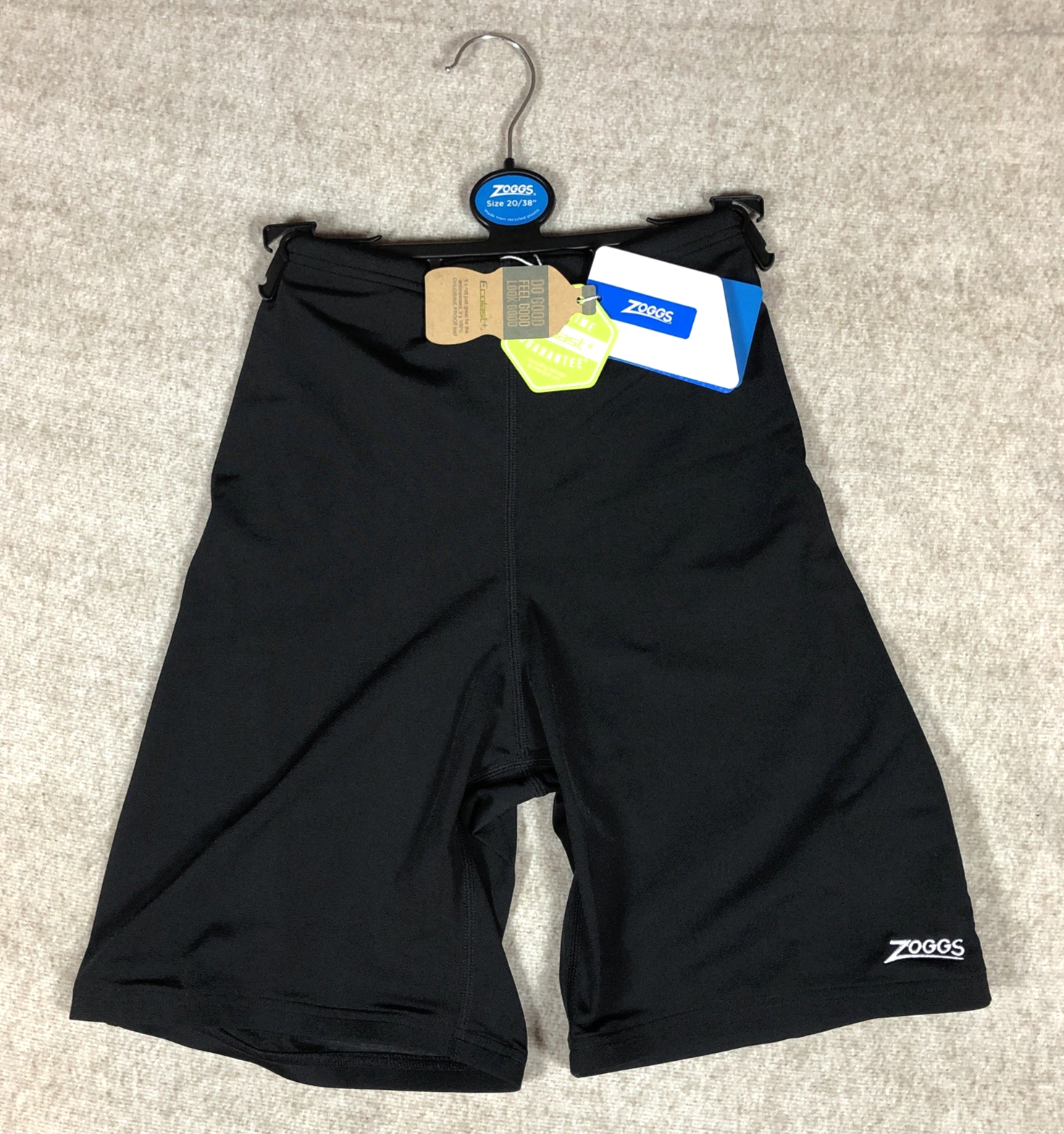 Zoggs Men's Cottesloe Mid Jammer Black Swim Shorts XL UK 38 Chlorine Resistant