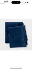 King 800 Thread Count Solid Performance Pillowcase Set Indigo - Threshold