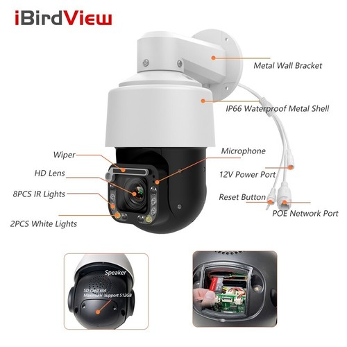 iBirdView 8MP 4K Full color 300x Zoom High Speed Dome PTZ Camera 30fps frames - Picture 9 of 15