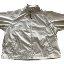 English Squire Jacket Classic Light Tan Size 50 Poly Cotton Blend Vintage