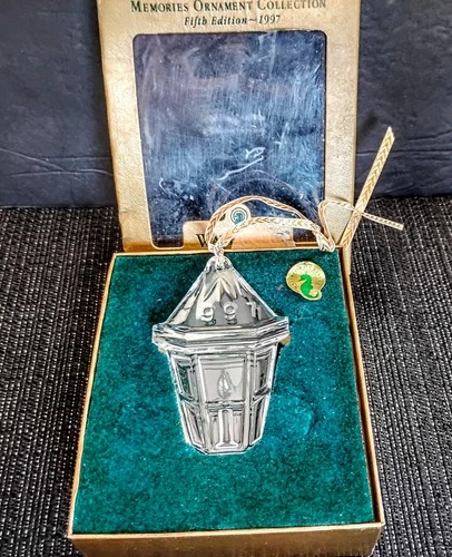 Vintage Waterford Crystal Memories Lantern Christmas Ornament Fifth Edition 1997