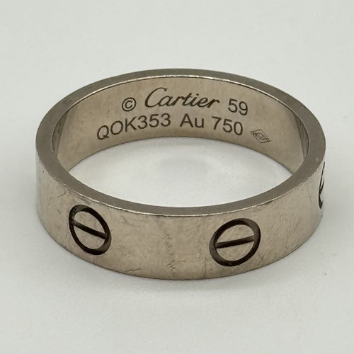 Cartier Platinum PT950 5.5mm LOVE Band Ring Sz 8.75 - 6.9 Grams
