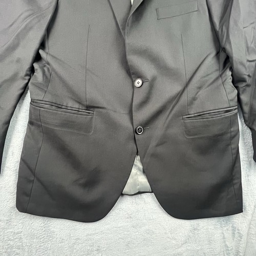 Peter Millar Blazer Mens 40R Black Wool 2 Button Sport Coat Geometric Formal - Picture 4 of 15
