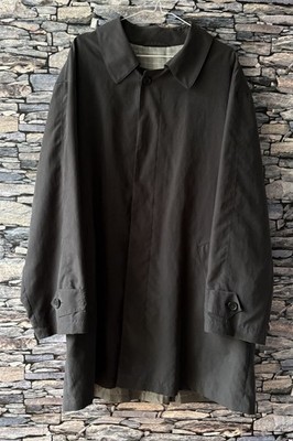 Bugatti Black Mac Trench Coat Water Repellent Button Up Long Size 50 VGC