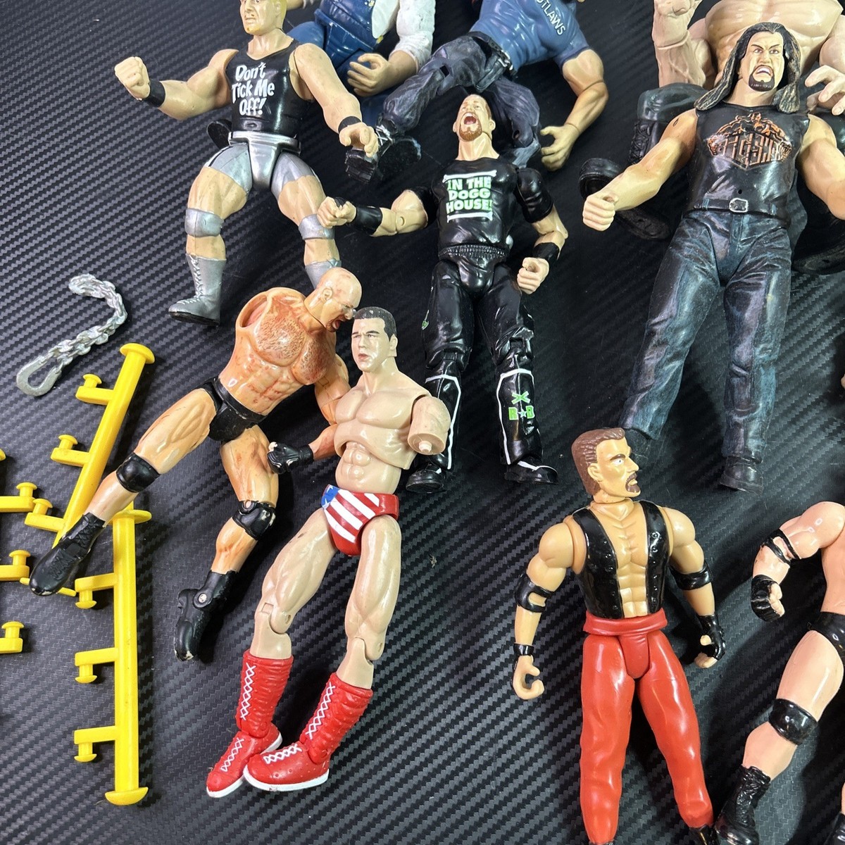 Lot of 28 Vintage WCW WWF WWE Action Figures Mixed Condition and