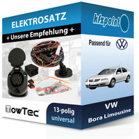 Towtec E-Satz 13Polig Universell Passend für VW Bora Limousine