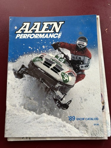 Vtg Aaen Snowmobile Performance Magazines Saber Cutting Edge In Traction LOOK