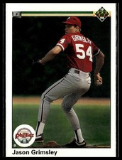 Jason Grimsley *ROOKIE CARD* (RC) 1990 Upper Deck #27. rookie card picture