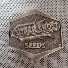 Super Crost Seeds Belt Buckle Silver The Great American Buckle Co. USA