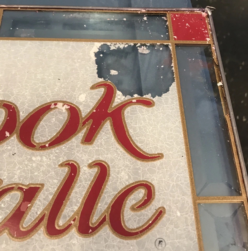 Rare Historic Winery Inglenook Navalle Rutherford Ca. Stained Glass Sign - Image 3 of 4