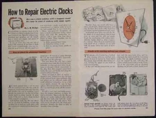 Telechron GE Electric Clock Repair / Cleaning 1954 How-To INFO