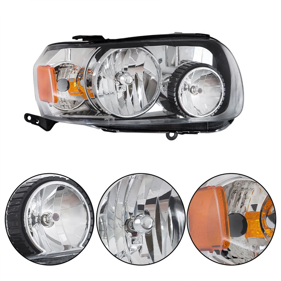 For 2005 2006 2007 Ford Escape Left&Right Side Halogen Chrome Headlight Headlamp - Изображение 4 из 4