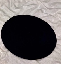Made in France Black Wool Blend Beret Hat One...