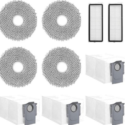 Saugroboter Zubehör Set für Roborock Qrevo mit Filtern, Staubbeutel und Wischen
