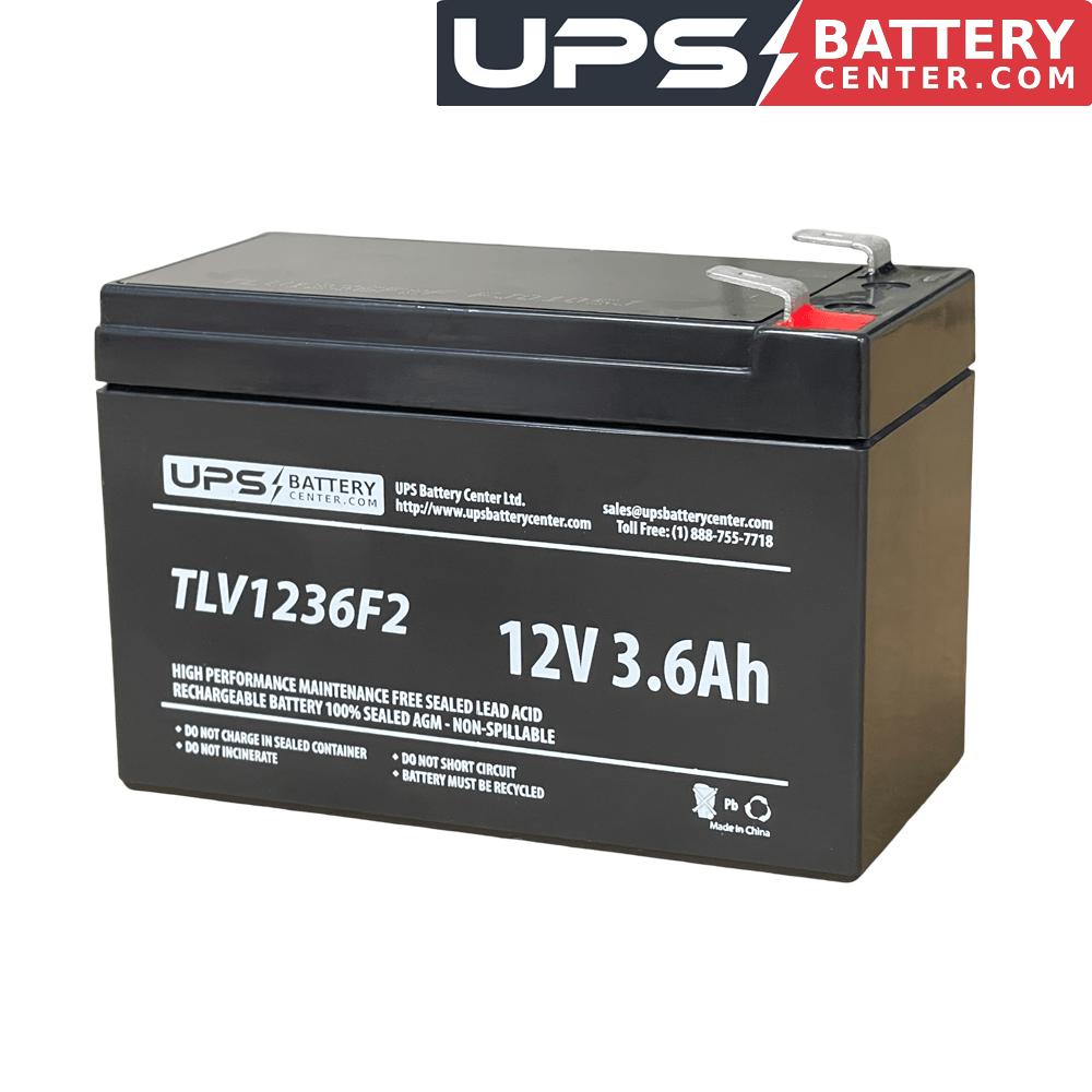 12V 3.6Ah Sealed Lead Acid Battery with F2 Terminals | eBay