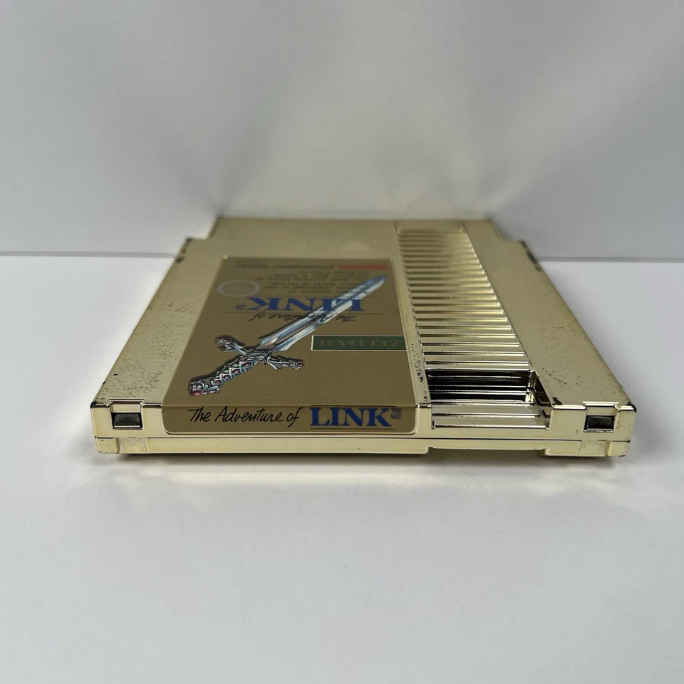 Zelda II 2 : The Adventure of Link Gold (Nintendo NES, 1988) Authentic - TESTED - Image 3 of 4