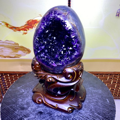 12.12LB High quality Natural Amethyst geode quartz crystal Dinosaur egg healing - Picture 2 of 15