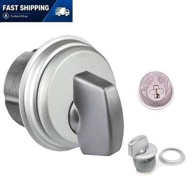 Adams Rite Compatible Thumbturn Mortise Lock Cylinder   Polished Zinc, 1 Pack