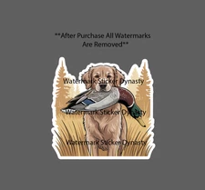 Duck Dog Sticker Waterproof Decal Retriever Hunting Outdoor Nature Wild Gift NEW