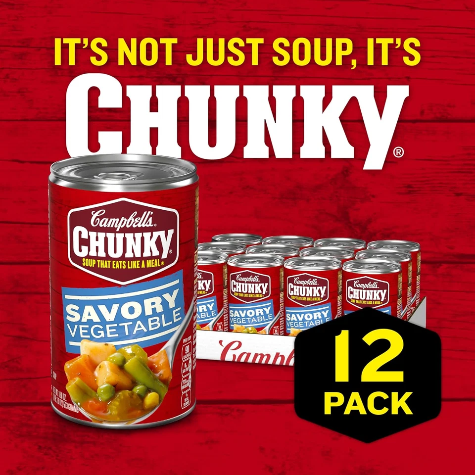 Campbells Chunky Soup, Savory Vegetable in Tomato Broth, 18.8 Ounce - Image 4 of 4