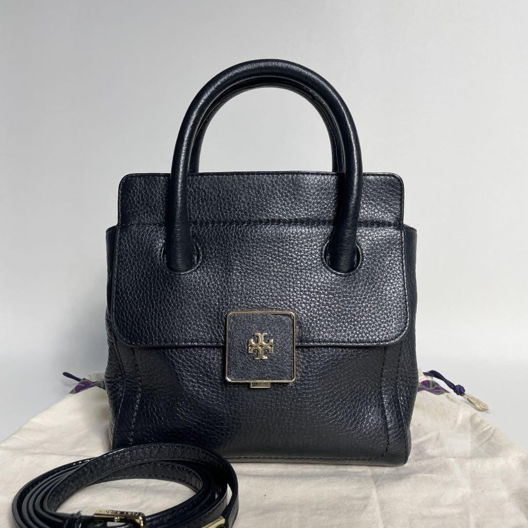 Tory Burch 2way mini handbag shoulder gold hardware leather Tory Burch 2way mini handbag shoulder gold hardware leather