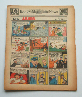   Tarzan in 16 Pages Comic Section Rocky Mountain News 12. March. 1950 Hogarth