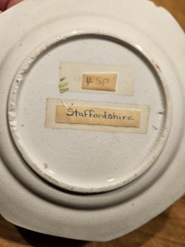 BEAUTIFUL SMALL SHAFFORDSHIRE 1840'S CHILD'S TRANSFER W EMBOSSED & LUSTER - Picture 11 of 16