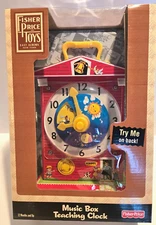 Fisher-Price Music Box TEACHING CLOCK Toy Preschool FP Super Sale! Brand New NIB