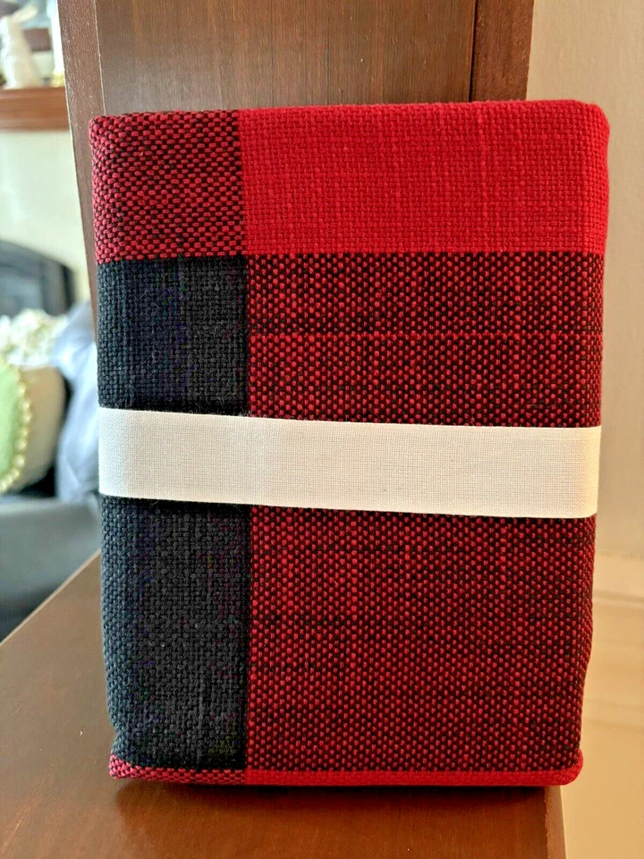 Pottery Barn Holiday Plaid PILLOW SHAM KING Christmas Buffalo Check Disney ` - Image 3 of 4