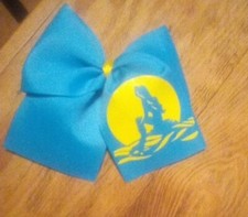 Popular Fun MERMAID Inspired Hair Bow for girls Cheer Event School Party 5"