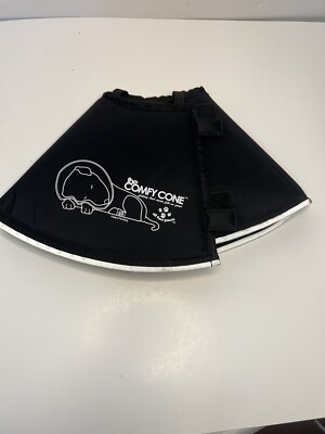 E collar The Comfy Cone Recovery Collar All Four Paws Soft Black Medium Long