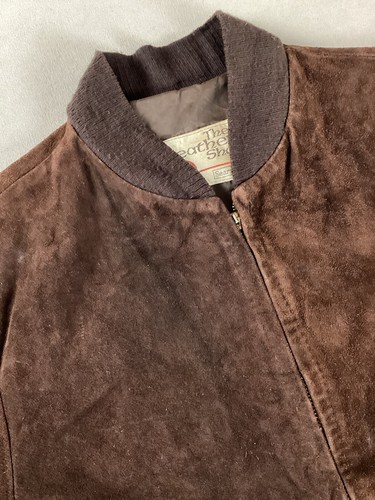 Vintage Sears The Leather Shop Suede Bomber Jacket Brown Size 36 - Picture 2 of 19