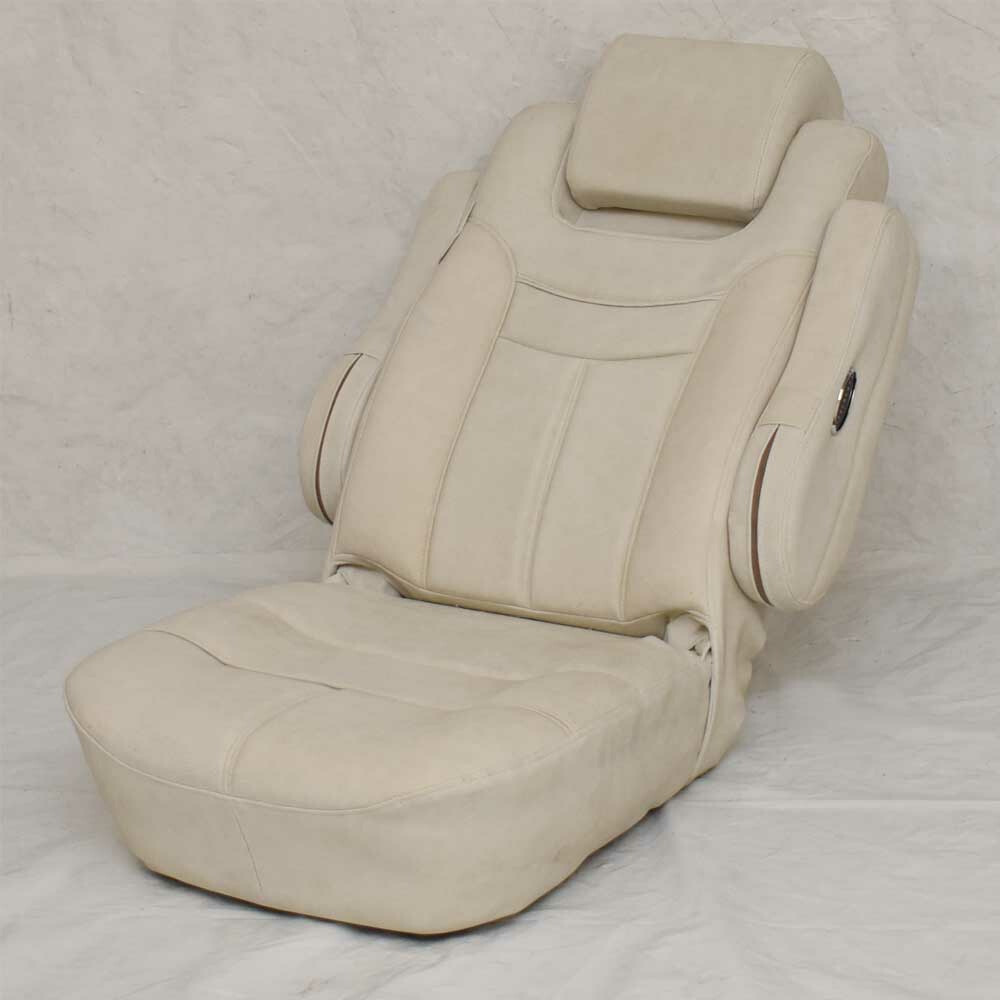 Flexsteel Pontoon Boat Reclining Captains Seat Off White