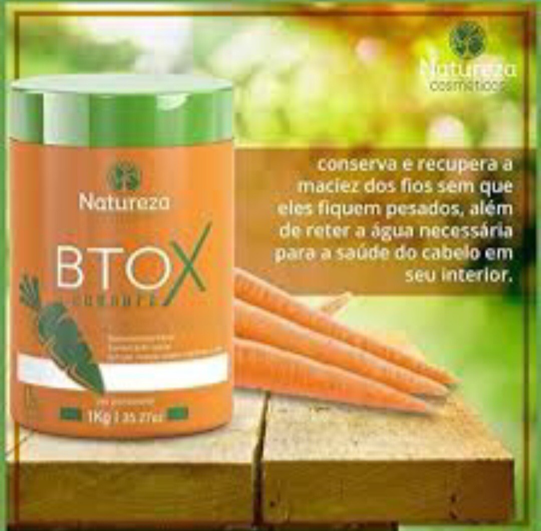 Traitement Kératine Natureza Carrot Btx 1kg - Sans Formaldéhyde, Lissant Anti-frisottis, Pour Tous Types De Cheveux