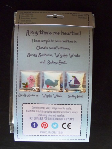 SAILING BOAT CUSHION COVER SEWING KIT by CLARA - SEASIDE MEMORIES - Age 8+ - Picture 4 of 5