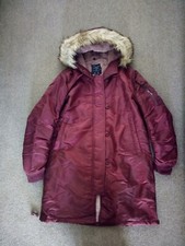 Womens Abercrombie & Fitch Nylon Parka Water Resistant Hooded Jacket Size Xl