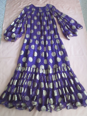 purple and gold maxi dress Delphina | PLUM Satin Maxi Dress With Gathered And Knot-Detail main image 0