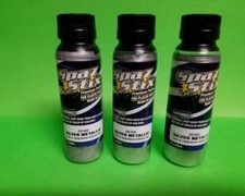 3 Spaz Stix - Metallic Silver/"Candy" Backer, Airbrush Ready Paint, 2oz Bottle