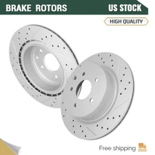 Rear Disc Drilled Slotted Brake Rotors for INFINITI EX35 G37 G35 M35 Nissan 370Z