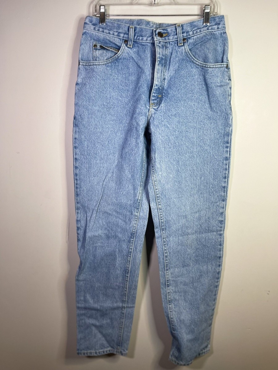 Lee Slim Fit Straight Leg Blue Denim Jeans Med Wash Mens Size 33 x 34