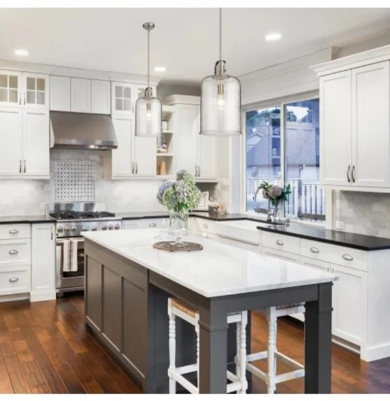 Colgante Z-Lite Kinsley 12" Ancho 340P12-BN Vidrio Semillado Transparente Foto 2 de 4