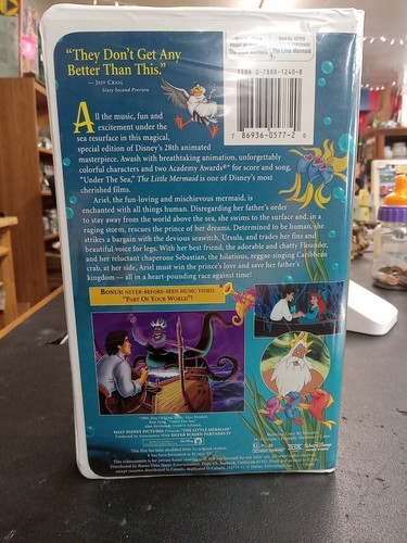 The Little Mermaid VHS - Picture 2 of 3