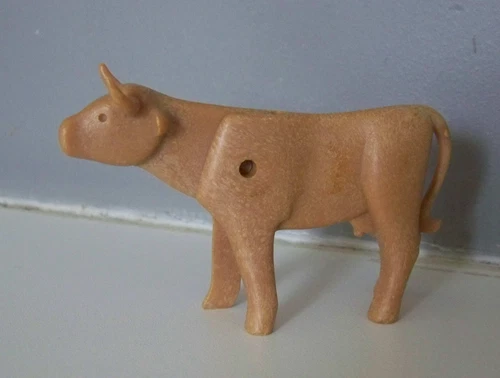 PLAYMOBIL (B8123) WESTERN - Cow Light Beige Vintage (3 Pis)