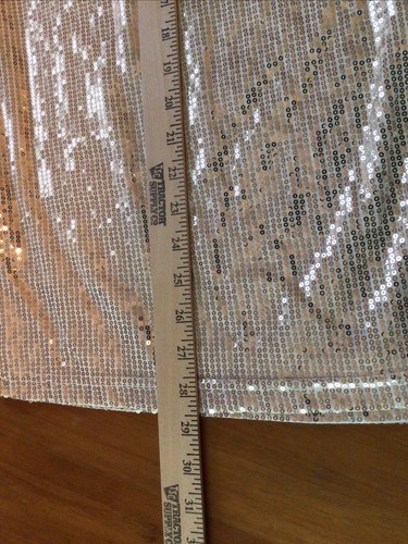 Time&Tru Womens Size 4/6 Beige Knit Lined Sequin Side Slit Midi Length Skirt NWT - Picture 8 of 8
