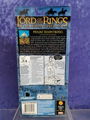 LOTR Lord Of The Rings ROTK Mount Doom Frodo ToyBiz 2005 MOC - Picture 3 of 3