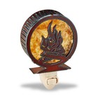 Campfire Rustic Circle Metal Night Light
